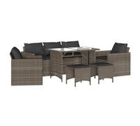 vidaXL Set de Muebles de jardín 6 pzas y Cojines ratán sintético Gris