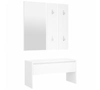 vidaXL Set de Muebles de Recibidor Vestíbulo Armario Mueble Aparador Pasillo Habitación Almacenamiento Madera Contrachapada Roble Ahumado