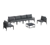 vidaXL Set de Muebles Ergonómico Modular de para tu casa. Ideal para Usar al Aire Libre o como Asientos cómodos Dentro de tu hogar. Es Compacto, Ajustable y versátil.