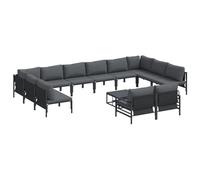 vidaXL Set de Sofás de Exterior - Ideal para relajarte y Disfrutar en tu Patio. Resistente al Clima y Modular, Patio o balcón.