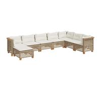 vidaXL Set de sofás de jardín y Cojines 8 Piezas ratán sintético Beige
