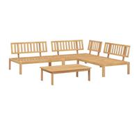 vidaXL Set de sofás de palets de jardín 4 pzas Madera Maciza de Acacia, Juego de Mesa y Silla de jardín, Juego de Muebles de balcón