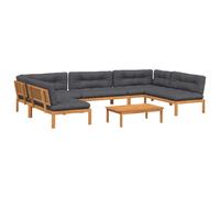 vidaXL Set de sofás de palets de jardín y Cojines 6 pzas Madera Acacia