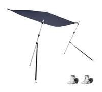 vidaXL Set De Toldo T-Top Extensión Azul Marino 174x205x(115-194) Cm, Kit De Toldo De Barco, Extensión T-Top
