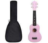 vidaXL Set de Ukelele Soprano con Funda para Niños 21" Musical Juego Instrumento Guitarra para Principiantes Jóvenes Aficionado Rosa