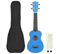 vidaXL Set de ukelele soprano con funda para niños azul bebé 23"