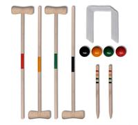 Juego de croquet de madera para 4 jugadores