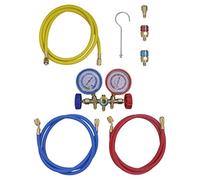 vidaXL Set Manómetros y Mangueras a 2 Vías para Aire Acondicionado Industrial