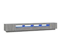 vidaXL Set Muebles TV LED 3 Piezas Pared Armario Decoración Almacenamiento Salón Sala de Estar Dormitorio Madera Contrachapada Gris Sonoma
