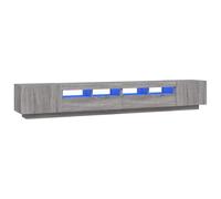 vidaXL Set Muebles TV LED 3 Piezas Pared Armario Decoración Almacenamiento Salón Sala de Estar Dormitorio Madera Contrachapada Gris Sonoma