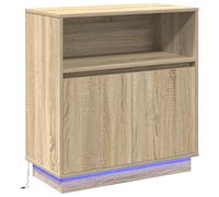 vidaXL Sideboard con LED de Roble Sonoma 71x34,5x75 cm en Madera aglomerada