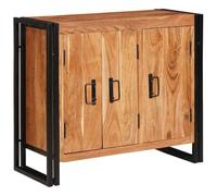 vidaXL Sideboard con Puertas Marrón Madera Maciza de Acacia y Metal