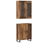 vidaXL Sideboard de de Madera Vieja, Mediano, con 2 Puertas. Tiene un Acabado Envejecido y Mucho Espacio para Guardar. Ideal para Usar en el Comedor o la Sala. Incluye Instrucciones de Montaje y Tien