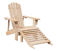 vidaXL Silla Adirondack con otomana Madera Maciza de Abeto, Silla jardín Adirondack, sillas de jardín Adirondack, Asiento De Jardín