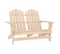 Vidaxl silla adirondack de jardín 2 plazas madera maciza de abeto