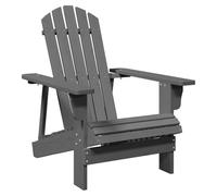 vidaXL Silla Adirondack Madera Maciza de Abeto Gris 69x85x90,5 cm