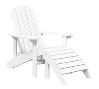 Silla De Jardãn Adirondack Con Reposapiã s Hdpe Blanco Vidaxl