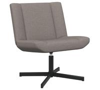 vidaXL Silla de Acento Taupe Tela, Base de Metal Estándar Ergonómica