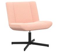 vidaXL Silla de Acento Rosa Bebé Poliéster, Metal Estándar Giratoria