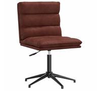 vidaXL Silla de Comedor Cuero sintético marrón Brillante, Silla, Silla de Sala de Estar, Silla Decorativa, Silla de Cocina, Asiento de Comedor
