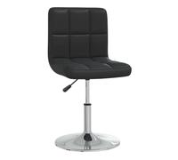 Vidaxl silla de comedor cuero sintético negra
