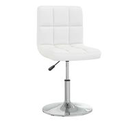 Vidaxl silla de comedor de cuero sintético blanco
