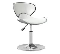 Vidaxl silla de comedor de cuero sintético blanco