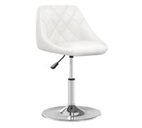 Vidaxl silla de comedor de cuero sintético blanco