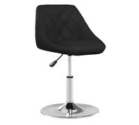 Vidaxl silla de comedor de cuero sintético negra