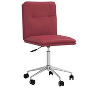 vidaXL Silla de Comedor de Cuero sintético Rojo Tinto, Silla, Silla de Sala de Estar, Silla Decorativa, Silla de Cocina, Asiento de Comedor
