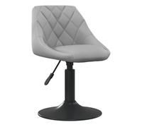 Vidaxl silla de comedor de terciopelo gris claro