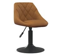 Vidaxl silla de comedor de terciopelo marrón