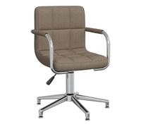 Vidaxl silla de comedor giratoria de tela gris taupe