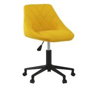 Vidaxl silla de comedor giratoria de terciopelo amarillo mostaza