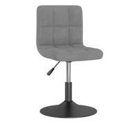 Vidaxl silla de comedor giratoria de terciopelo gris claro