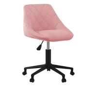 Vidaxl silla de comedor giratoria de terciopelo rosa