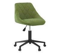 Vidaxl silla de comedor giratoria de terciopelo verde claro