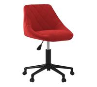 Vidaxl silla de comedor giratoria de terciopelo vino tinto