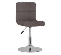 Vidaxl silla de comedor giratoria tela gris topo