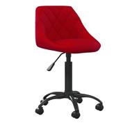 Vidaxl silla de comedor terciopelo rojo tinto