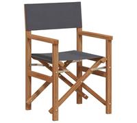 vidaXL Silla de Director Plegable Gris 55 x 54 x 85 cm