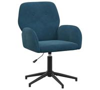 vidaXL Silla de Escritorio giratoria 54 x 55 x 90 cm Azul Terciopelo