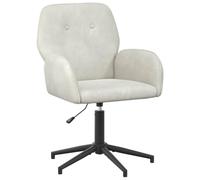 vidaXL Silla de Escritorio giratoria 54 x 55 x 90 cm Crema Terciopelo