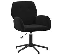 vidaXL Silla de Escritorio giratoria 54 x 55 x 90 cm Negro Terciopelo