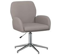 vidaXL Silla de Escritorio giratoria Tela 54 x 58 x 90 cm Topo