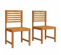vidaXL Silla de Jardín 2 pcs Marrón 50 x 50 x 91cm