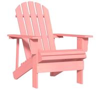 vidaXL Silla de Jardín Adirondack Asiento Sillón Oscilante Columpio Patio Terraza Balcón Exterior Tumbona Muebles Rosa Madera Maciza de Abeto