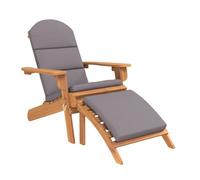 Vidaxl silla de jardín adirondack con reposapiés madera maciza acacia