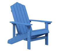 Vidaxl silla de jardín adirondack hdpe azul agua