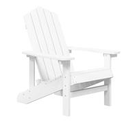 Vidaxl silla de jardín adirondack hdpe blanca